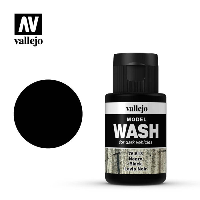 Vallejo Model Wash: Black Wash 35ml Bottle